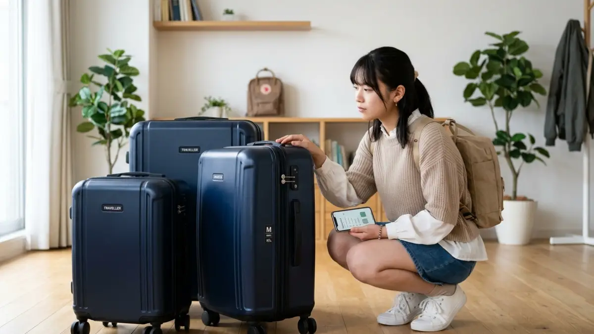 キャリーケースサイズ比較 キャリーバッグ 3泊4日 修学旅行 サイズ比較