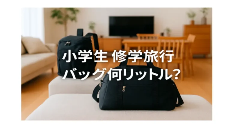小学生の修学旅行バッグにおすすめの50Lボストンバッグとリュック