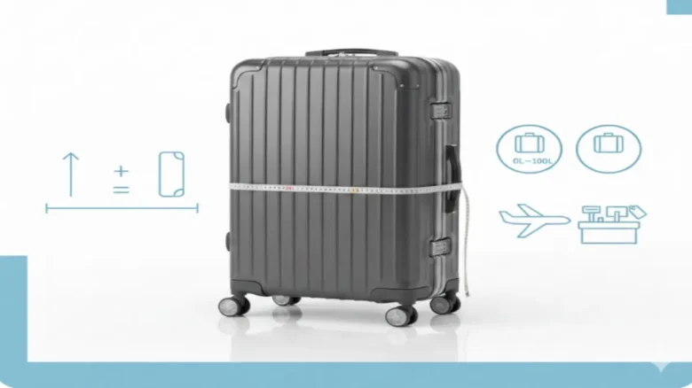 スーツケース158cmのサイズ感と空港利用イメージ スーツケース158cmサイズの大型キャリーケースを持つ日本人旅行者の空港シーン