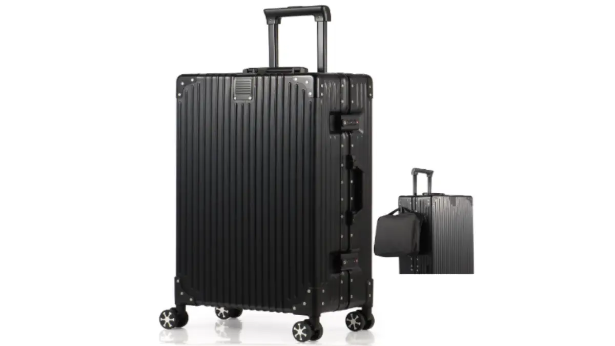 機内持ち込み可能なアルミフレームキャリーケース ブラック 20インチ