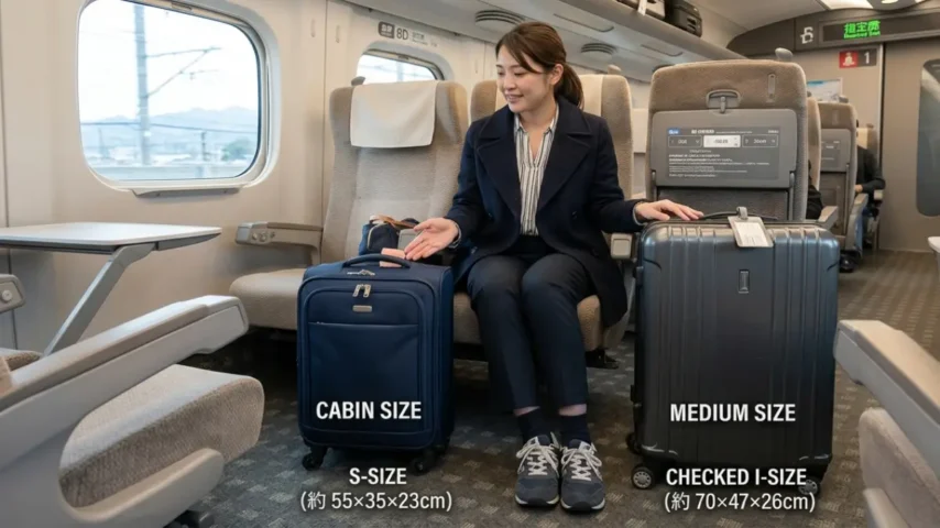 新幹線スーツケースサイズ比較 新幹線スーツケース足元サイズ比較