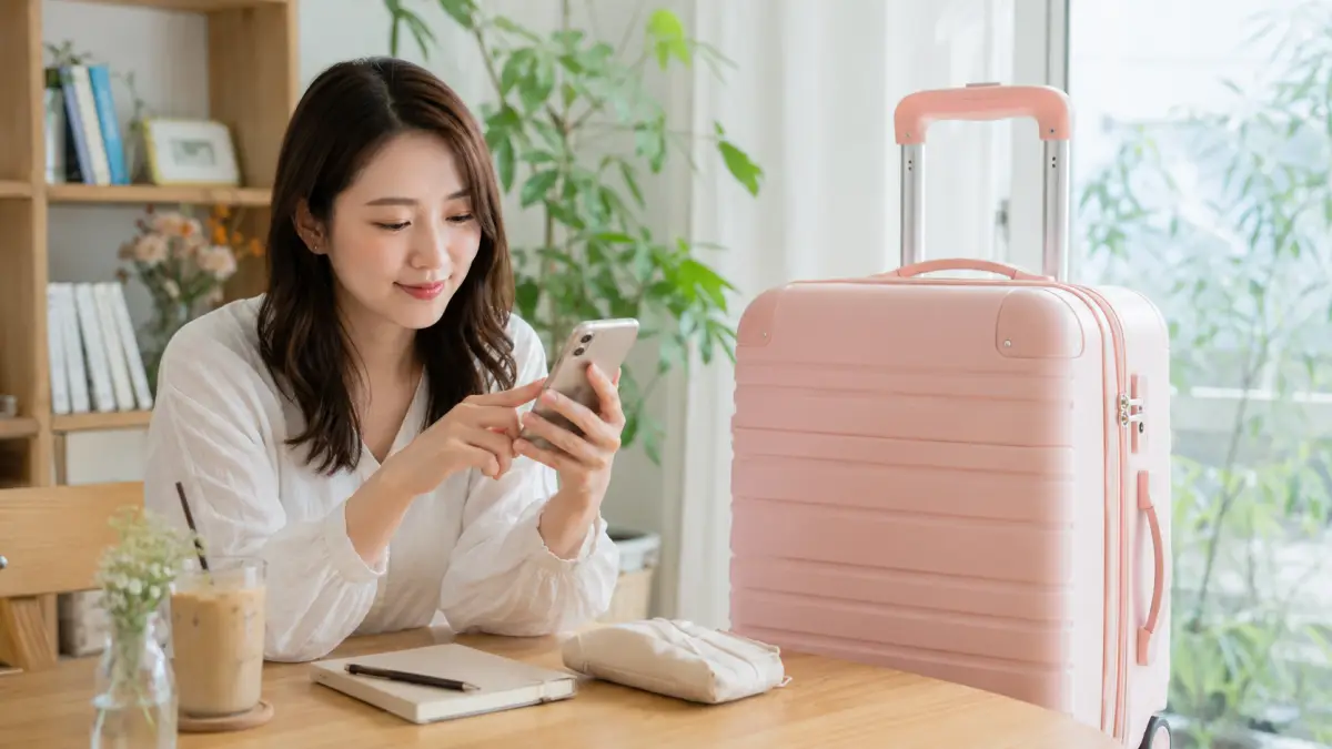 Amazonでかわいいキャリーケースを確認 キャリー ケース かわいい amazonでレビューを確認する日本人女性