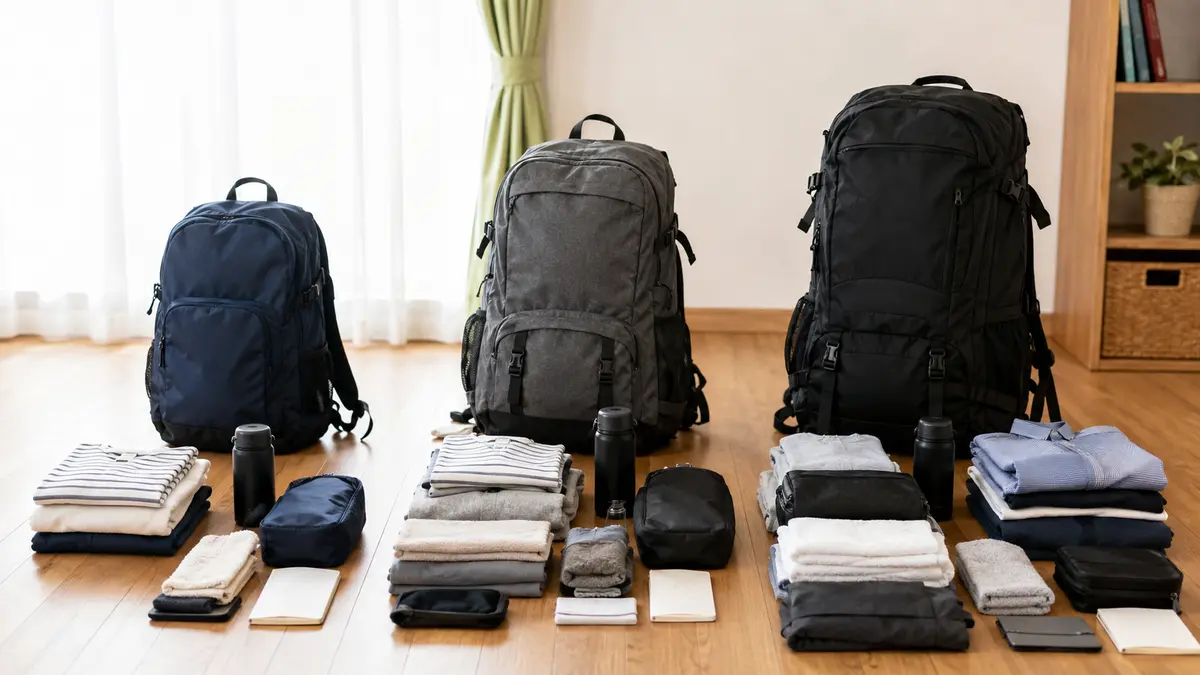修学旅行の宿泊日数に合わせた25L・35L・45L相当のリュック比較
